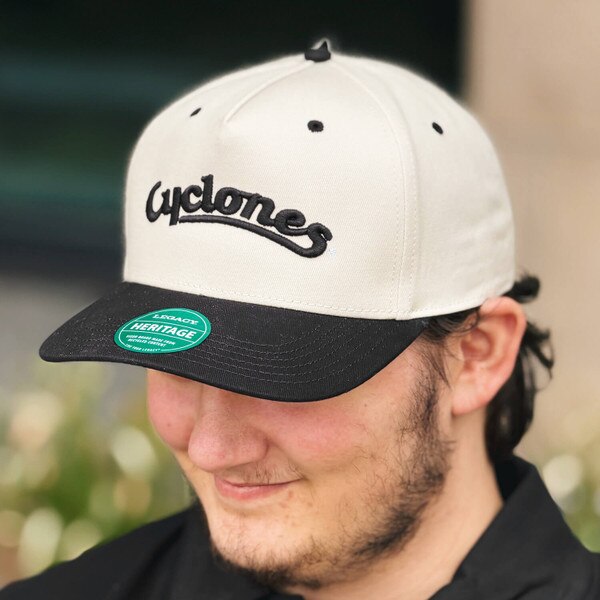 Legacy Cyclones Script Stone Adjustable Hat front